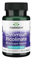 SWANSON Chromium Picolinate 200 mcg 100 kaps. Pikolinian Chromu