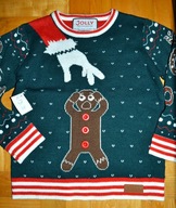 80* jolly Świąteczny sweter zabawny ciastko 6/7 lat_122 cm