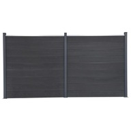 Sada plotových panelov šedá 353x186 cm WPC