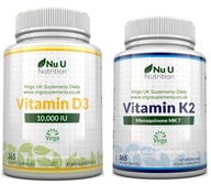 Originálny Nu Vitamín D3 10000 IU 365k.+K2 MK7 200 mcg 365t. Zásoba za rok