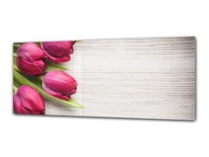 obraz szklany do salonu 100x40 nadruk tulipan