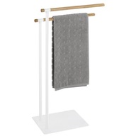 Łazienkowy stojak na ręczniki MACAO - 2 ramienny - BIAŁY - WENKO