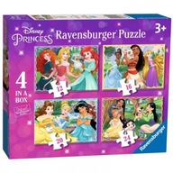 Puzzle 4w1: Księżniczki Disney (030798)