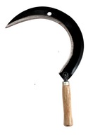Ręczny sierp Trawnik z drewnianą rączką 30 cm