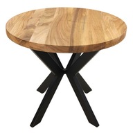 stolík orech drevený okrúhly do obývačky 50 cm masívne drevo