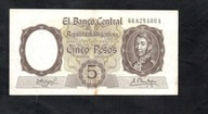 BANKNOT ARGENTYNA -- 2 PESOS -- 1960-1962 rok