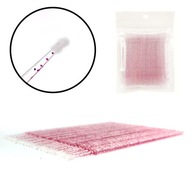 Aplikátory mikrokefky trblietky (100 ks op), ružové