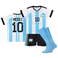 Komplet / futbalové oblečenie + gamaše MESSI ARGENTINA 10 veľ. 134