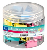 KLIPY KLIPSY BIUROWE SPINACZE 25MM, KOLOROWE,48SZT