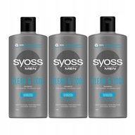 Syoss MEN Clean&Cool Šampón na vlasy 3 x 440