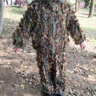 3D Leaves Ghillie Suit Hunting Woodland Bunda s kapucňou Nohavice Listové oblečenie