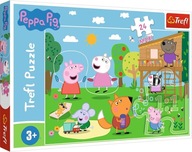 PUZZLE 24 MAXI ŚWINKA PEPPA PIG PEPA NA POLANIE DUŻE ELEMENTY TREFL 3+