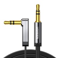 UGREEN PŁASKI KABEL PRZEWÓD AUDIO AUX KĄTOWY MINI JACK DO MINIJACK 3,5MM 5M