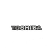 Naklejka Emblemat TOSHIBA srebrna 40x6mm