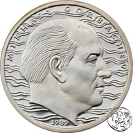 Rosja, ZSRR, medal pamiątkowy, Michaił Gorbaczow, 1989, 5 uncji Ag