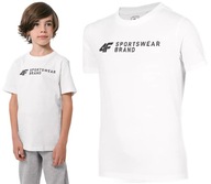 Tréningové tričko krátky rukáv 4F biela