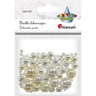 Koraliki plastikowe perełki białe perłowe100szt /T