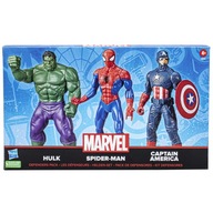MARVEL ZESTAW 3 DUŻE RUCHOME FIGURKI 24cm Spiderman Hulk Kapitan Ameryka