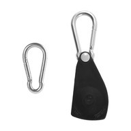 Račňa s kladkou Rope Hanger Ratchet with Carabiners Heavy Duty Secure Black