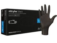 Rękawice Nitrylex Black L Mercator Bezpudrowe A100