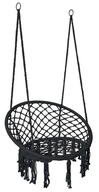 ZÁVĚSNÉ HOUPACÍ KŘESLO BOHO ČAPÍ HNÍZDO ZAHRADNÍ HOUPAČKA ČERNÁ