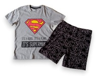 Tričko a kraťasy Superman sivá 140