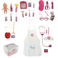 Zestaw zabawek dla dzieci i pielęgniarek dla dzieci 25 sztuk Udawaj, że grają w lekarzy Gra fabularna Różowy
