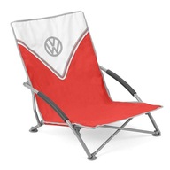 Nízka kempingová stolička Volkswagen červená