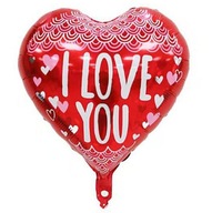 Balon foliowy serce I Love YOU 18” 61540 - Czerwony