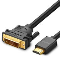 Ugreen dwukierunkowy kabel przewód HDMI - DVI 2m czarny (HD106)