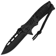Skladací nôž Mil-Tec Paracord Black s kresadlom