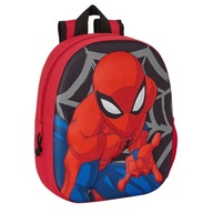 Školský batoh 3D Spiderman čierny Červený 27 x 3