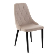 Krzesło LOUIS QUILTER welurowe beżowe 44x59x88 cm HOMLA glamour