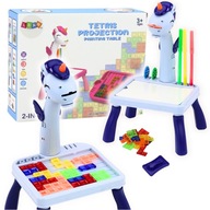 Projektor Rzutnik Do Rysowania Stoliczek Niebieski Dzieci Stolik Tetris 2w1