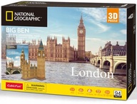 PUZZLE 3D LONDYN BIG BEN NATIONAL GEOGRAPHIC PRZESTRZENNE 94 ELEMENTY