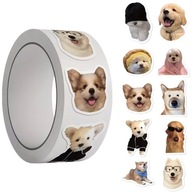 Naklejki do Scrapbookingu na Rolce Urocze Psy 500 Sztuk