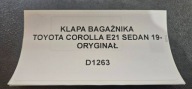 trunk door boot TOYOTA COROLA E21 sedan 19- original