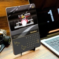 2PCS Portable Monthly Wall Calendar 2024 Formula Race Car Calendar With