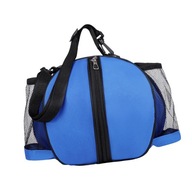 Torba na ramię do koszykówki, uchwyt na torbę do przechowywania piłki nożnej z pojedynczym paskiem, niebieska