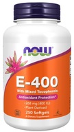Vitamín E-400 + tokoferoly 250 kapsúl NOW Foods