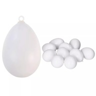 Zawieszki jajka białe wielkanocne pisanki do ozdobienia DIY x10 plastikowe