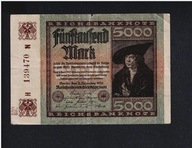 BANKOVKA NEMECKO - 5000 značiek - 1922 rok