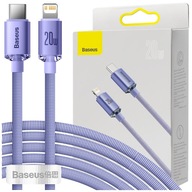 BASEUS USB KÁBEL PRE RÝCHLE NABÍJANIE USB C - LIGHTNING 20W 2M FIALOVÁ