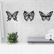 Sada 3 kovových motýľov na stenu pre