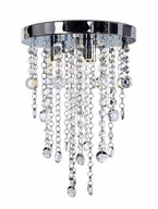 Żyrandol lampa sufitowa wisząca glamour a'la kryształowa nowoczesna srebrna