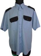 Koszula służbowa ochrona z krótkim rękawem niebieska 42/185
