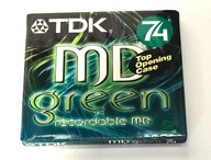 DISKETA MINIDISC MD TDK 74 GREEN MD-C74GEB NOVÁ FÓLIA