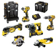 DEWALT ZESTAW COMBO 6 NARZĘDZI 18V + 3x 5,0Ah + DCB115 + 4x TSTAK DCK654P3T