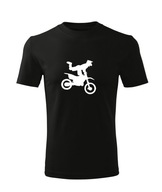 Koszulka T-shirt dziecięca M342 CROSS ENDURO MOTOCYKL czarna rozm 110