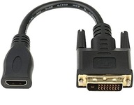 Kabel Adapter DVI-D DVI 24+1 PIN do HDMI 25cm
